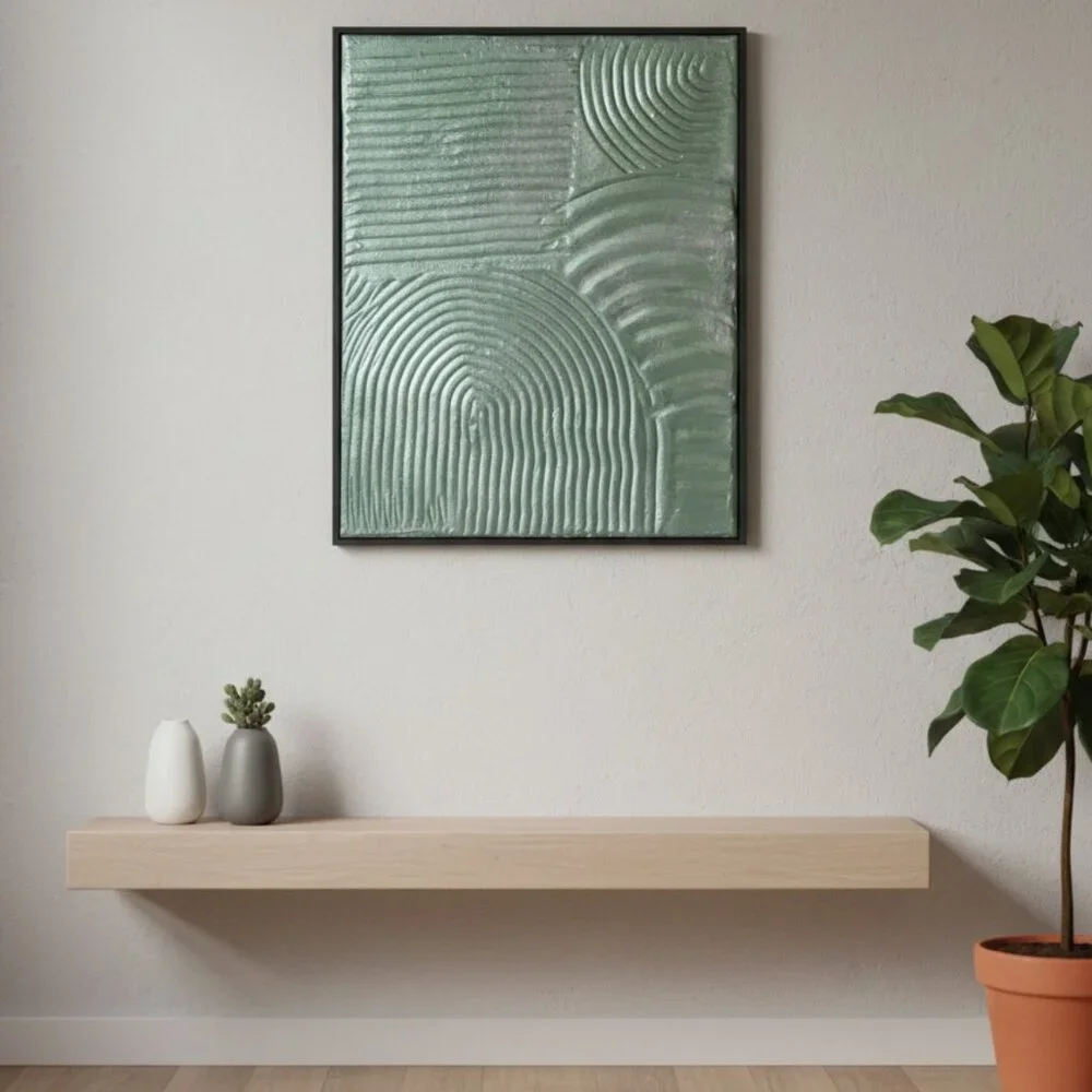 Minimalist Textured Wall Art | Neutral Modern Home Decor | Handmade Canvas